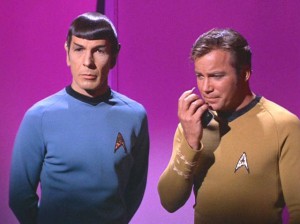 il Capitano Kirk con Spock