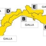 Liguria, allerta gialla su tutta la regione