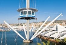 Genova, caldo record, si ferma anche l’ascensore del Bigo Porto Antico Genova, Bigo