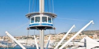 Caldo record in Liguria, al Porto Antico si ferma il Bigo Porto Antico Genova, Bigo