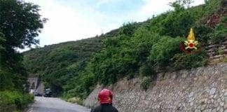 Via Monte Fasce, frana sulla strada provinciale 67: ecco le modifiche alla viabilità vigili fuoco frana