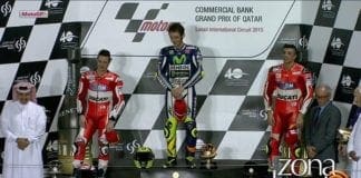 MotoGP – Qatar 2015: Valentino Rossi 1° su podio tutto italiano con Dovizioso e Iannone
