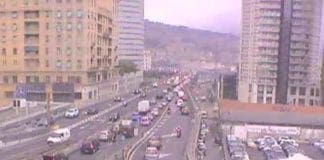 Sopraelevata – Iniziati i lavori di risanamento dopo la caduta di calcinacci Sopraelevata