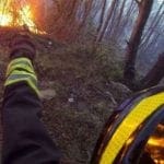 Carasco, spento l’incendio scoppiato nei boschi vigili fuoco incendio bosco fiamme