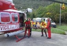 Vado Ligure – Boscaiolo schiacciato dal trattore, grave al Santa Corona – VIDEO elicottero 118 vigili fuoco