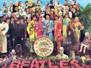 La copertina di Sgt. Pepper's Lonely Hearts Club Band dei Beatles