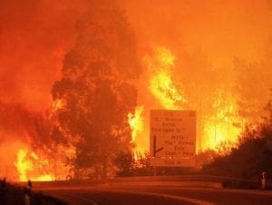 maxi incendio in Portogallo