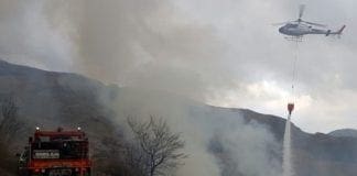 Ancora in fiamme le alture di Bargagli