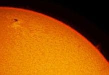 Osservatorio del Righi, fotografata una macchia solare