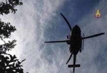 Turista si ferisce durante un’escursione, soccorsa dall’elicottero dei Vigili del Fuoco