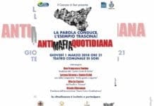 Sori, al Teatro Comunale una serata dedicata all’antimafia
