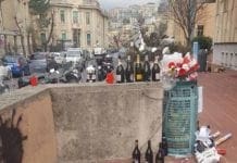 Dopo le lauree – Bidoni stracolmi davanti al San Martino, bottiglie in terra da due giorni