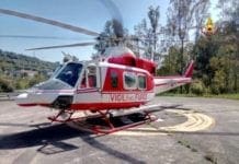 Moneglia – Tecnico Rai morto folgorato mentre lavora su un ripetitore Tv, aperta un’indagine elicottero vigili del fuoco