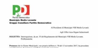 Municipio Medio Levante, “Il presidente concede fondi a se stesso”, Pd chiede spiegazioni