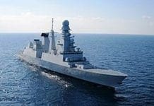 Cacciatorpediniere Caio Duilio in arrivo a Genova