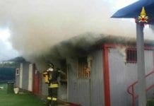 La Spezia – Incendio al campo sportivo Pieroni