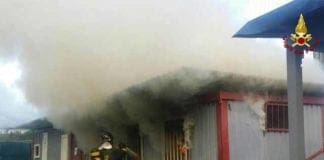 La Spezia – Incendio al campo sportivo Pieroni