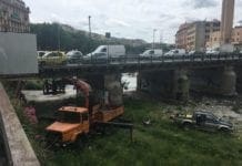 Marassi – Lavori sotto il ponte Gerolamo Serra