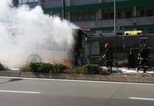 Genova – Autobus in fiamme in via Cantore