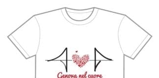 Crollo di ponte Morandi, presto le magliette Genova nel Cuore per raccogliere fondi
