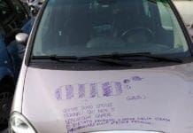 Sanremo – Auto in sosta vietata disegnate per “punizione” – FOTO