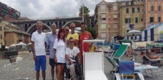 Sori, inaugurata la spiaggia interamente accessibile ai disabili