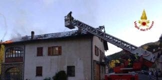 Savona – Appartamento in fiamme a Caragna