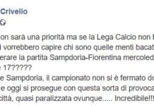 Ponte Morandi, la provocazione della Lega Calcio: Sampdoria-Fiorentina mercoledì 19 alle 17