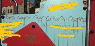 Vandalismo sui giochi per bambini del depuratore di Sturla, Aster interviene
