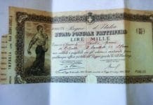 Sanremo, ritrova un Buono Postale da mille lire in un armadio, oggi vale 85mila euro