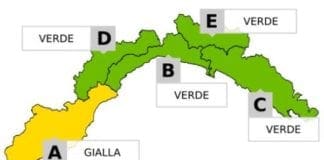 Maltempo, allerta Gialla per temporali nell’imperiese