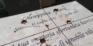 Danneggiata  a Noli la lapide per ricordare Giuseppina Ghersi, stuprata e uccisa da partigiani