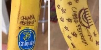 Fedez crea la banana di Chiara Ferragni in risposta alle polemiche sull’Acqua Evian