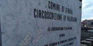Staglieno, vandalizzata la targa per le vittime delle Foibe
