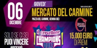 Mercato del Carmine, apericena e quiz a premi con “Il Cervellone Quiz Show”