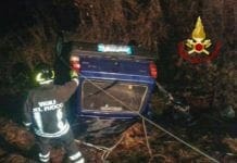 Auto cade in una scarpata a Borzonasca, feriti 2 anziani