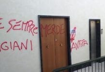 Imbrattata la sede del sindacato che offre spazio alla presentazione del libri sui crimini partigiani