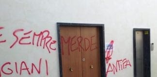 Imbrattata la sede del sindacato che offre spazio alla presentazione del libri sui crimini partigiani