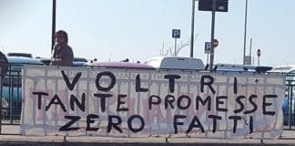 Voltri – La protesta dei Comitati alla Milano-Sanremo