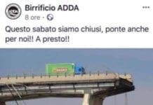 Birrificio Adda offende i genovesi con un post sul ponte Morandi, scuse e pagina rimossa