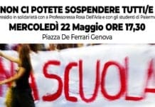 Prof sospesa per 15 giorni a Palermo, sit in di solidarietà a Genova