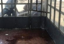 Carignano – Fermata del bus trasformata in vespasiano davanti al Galliera