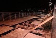 Voltri – Assemblea di protesta contro la terra in spiaggia e la passeggiata incompleto