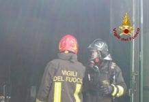 Sarissola, box in fiamme in via Bergamini