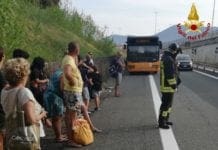 La Spezia – Principio di incendio a bordo di un autobus
