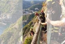 Turista bloccata su una parete rocciosa a Torre Guardiola, salvata dai Vigili del Fuoco