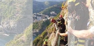 Turista bloccata su una parete rocciosa a Torre Guardiola, salvata dai Vigili del Fuoco