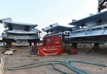 Ricostruzione ponte per Genova, arrivati i conci per la terza campata