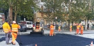 Tubo rotto in piazzale Parenzo, chiuso il cantiere e traffico regolare cantiere piazzale parenzo