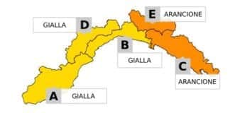 Allerta meteo per maltempo più alta a Levante in Liguria allerta arancione levante liguria